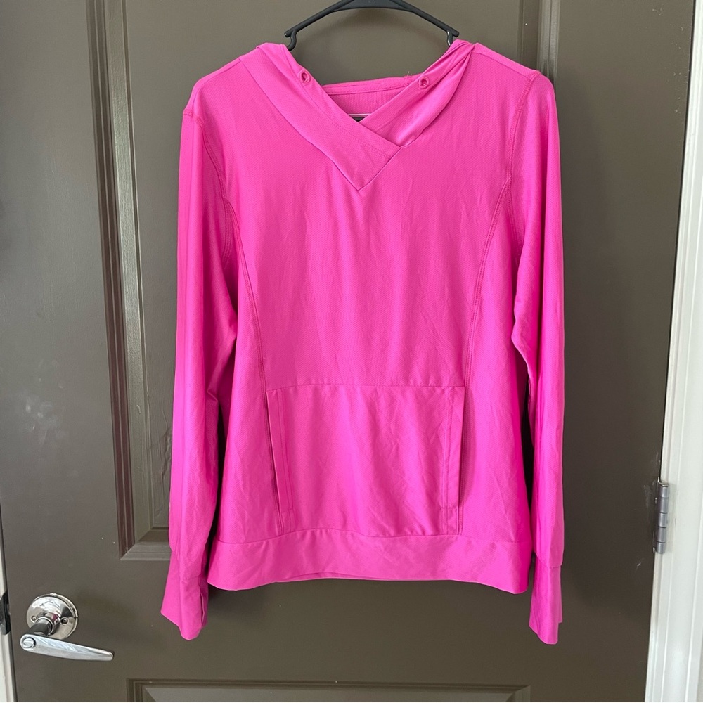 Gerry Hot Pink Women's Hoodie Polyester Spandex Blend Lightweight Size Large